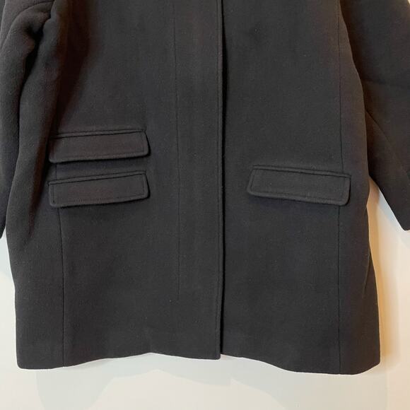 J.Crew Toscana Coat Italian Stadium Cloth Wool Midi City Classic CE180 Black 6 - Picture 5 of 16